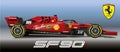 MARANELLO, MODENA, ITALY, YEAR 2019 - Ferrari Formula 1 SF90, World Formula One World Championship 2019 Royalty Free Stock Photo
