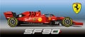 MARANELLO, MODENA, ITALY, YEAR 2019 - Ferrari Formula 1 SF90, World Formula One World Championship 2019 Royalty Free Stock Photo
