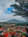 Marapi Mountain View from the city Royalty Free Stock Photo