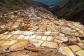 Maras Salt mine in Peru Royalty Free Stock Photo