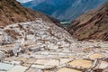 Maras salt mines peruvian Andes Cuzco Peru