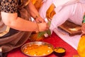 Marathi wedding haldi ceremony Royalty Free Stock Photo