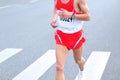 Marathon athlete running