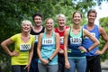 Marathon athletes posing