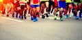 Marathon athletes running Royalty Free Stock Photo