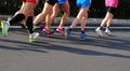 Marathon athletes running Royalty Free Stock Photo