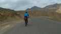 Marathon cycling pov at Leh Ladakh ghats India