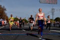 Marathon Minsk 2019 Group of unidentified people running in the city