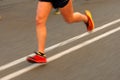 Marathon runner legs