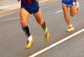 Marathon runner legs