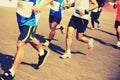 Marathon runner legs Royalty Free Stock Photo