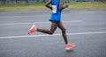 Marathon runner legs running Royalty Free Stock Photo