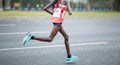 Marathon runner legs running Royalty Free Stock Photo