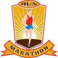 Marathon runner running race