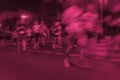 Marathon runners. Blurred motion group athletes, city street. Abstract sport background. Fitness and healthy lifestyle, sport Royalty Free Stock Photo