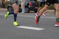 Marathon Runners Feet At The TCS Amsterdam Marathon At Amsterdam The Netherlands 19-10-2025 Royalty Free Stock Photo