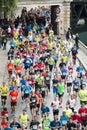 Marathon runners in paris Royalty Free Stock Photo