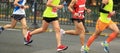 Marathon runners running Royalty Free Stock Photo