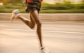 Marathon runners running on the street Royalty Free Stock Photo