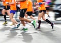 Marathon running race Royalty Free Stock Photo