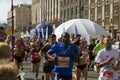 Marathon running race, people feet on road, sport, fitness and healthy lifestyle concept Royalty Free Stock Photo