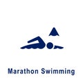 Marathon Swimming pictogram, new sport icon