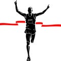 Marathon Winner Male Silhouette
