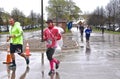 Marathoners compete in Fargo Marathoner in inclement weather