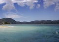 Beautiful Sunny Beach with Turquoise Sea, Marathonisi Beach near Laganas Bay, Zakinthos/Zante, Greece Royalty Free Stock Photo