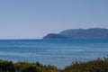 Marathonisi island where the caretta sea turtle lays its eggs. Zakynthos, Greece Royalty Free Stock Photo