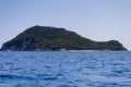 Marathonisi island where the caretta sea turtle lays its eggs. Zakynthos, Greece Royalty Free Stock Photo