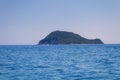 Marathonisi island where the caretta sea turtle lays its eggs. Zakynthos, Greece Royalty Free Stock Photo