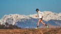 Maratoneta trains in altitude to raise hematocrit Royalty Free Stock Photo