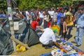 Marauder Library, Grant brought books and free books are distributed. Royalty Free Stock Photo