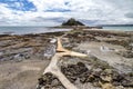 View of St Michaels Mount near Marazion Cornwall on May 11, 2021. Unidentified people Royalty Free Stock Photo