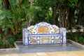 MARBELLA, ANDALUCIA/SPAIN - JULY 6 : Decorative Tiled Bench in t