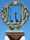 MARBELLA, ANDALUCIA/SPAIN - MAY 4 : Boys and Window sculpture by Royalty Free Stock Photo