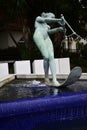 Water Skier Statue on the Beach in Marbella Spain
