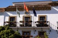 Marbella old town hall front view flags