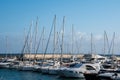 MARBELLA, SPAIN - February 28, 2020 - Boats and yachts moored in the sport port, Marbella, Malaga Province, Andalucia Royalty Free Stock Photo