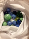 Marbels in a bag Royalty Free Stock Photo