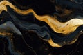 Marble abstract acrylic background. Marbling artwork texture. Agate ripple pattern. Gold powder, Liquid black marble with gold Royalty Free Stock Photo