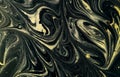 Marble abstract acrylic background. Marbling artwork texture. Agate ripple pattern. Gold powder. Grunge, leaf.