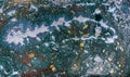 Marble abstract acrylic background. Nature blue and green marbling artwork texture. Gold and silver glitter. Royalty Free Stock Photo