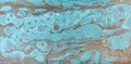 Marble abstract acrylic background. Nature blue and green marbling artwork texture. Golden glitter. Royalty Free Stock Photo