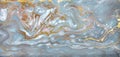 Marble abstract acrylic background. Nature blue marbling artwork texture. Gold glitter. Royalty Free Stock Photo