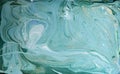 Marble abstract acrylic background. Nature green and blue marbling artwork texture. Golden glitter. Royalty Free Stock Photo