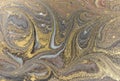 Marble abstract acrylic background. Nature marbling artwork texture. Golden glitter. Royalty Free Stock Photo