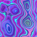 Marble agate stony seamless pattern background - neon royal blue, cyan, purple and ultra violet color with smooth surface