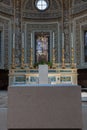 Marble Altar with Candelabrum inside Saint Andrea Church in Mantua -Italy